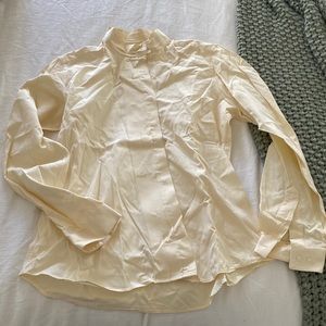 Vintage Nordstrom Women’s Tailored Clothing Buttercream Tuxedo Style Button Down